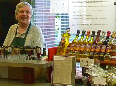 Gourmet Foods,  olive oil display